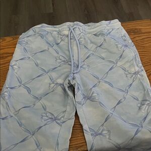 LoveShackFancy Blue Patterned Joggers